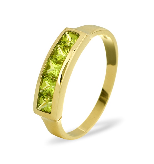 PERIDOT 3MM 9K YELLOW GOLD RING