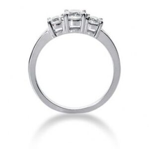 14K Diamond Engagement Ring 3 Round Stones Total 0.70 ctw. 1001-ENG314K-2430