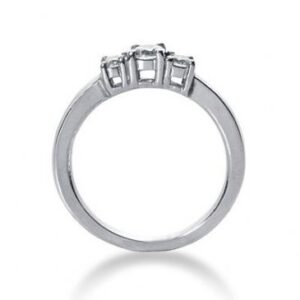 Platinum Diamond Engagement Ring 3 Round Stones Total 0.40 ctw. 1009-ENG3PLT-891