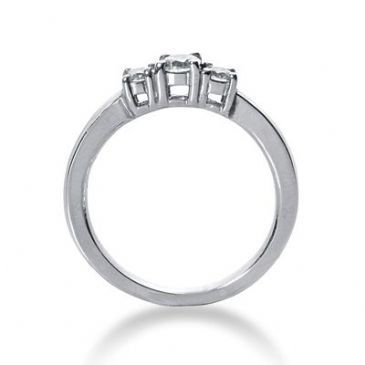 18K Diamond Engagement Ring 3 Round Stones Total 1.95 ctw. 1010-ENG318K-896