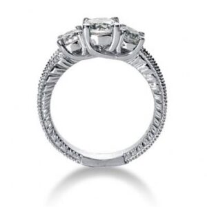 Platinum Sidestone Diamond Engagement Ring 1.37 ctw. 2000-ENGSS14K-735