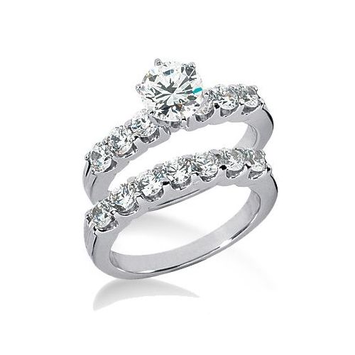 Platinum Diamond Engagement Bridal Set 2.30ctw. 4003-PLATENBR-130
