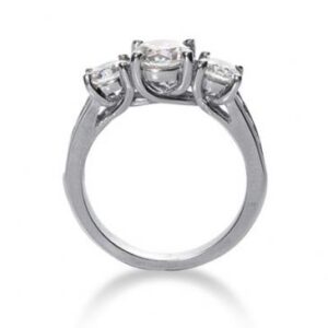 14K Side Stone Diamond Engagement Ring 1.15 ctw 2004-ENGSS14K-6135