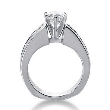 18K Side Stone Diamond Engagement Ring 2.0 ctw 2008-ENGSS18K-2661