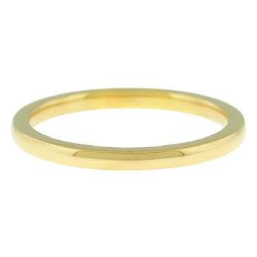 18k Yellow Gold 2mm Comfort Fit Dome Wedding Band Heavy Weight