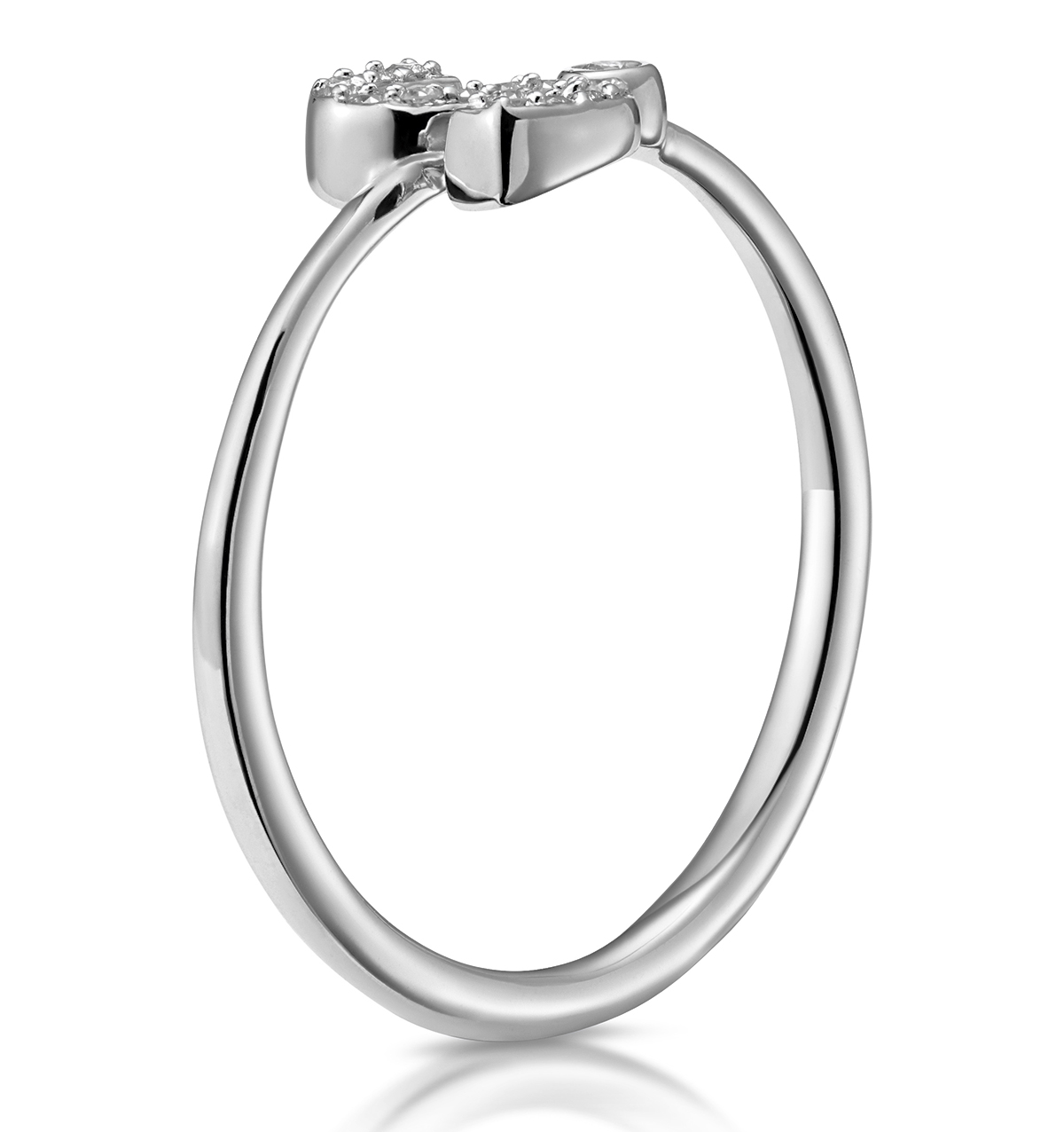 LAB DIAMOND INITIAL 'S' RING 0.07CT SET IN 925 SILVER - Image 3
