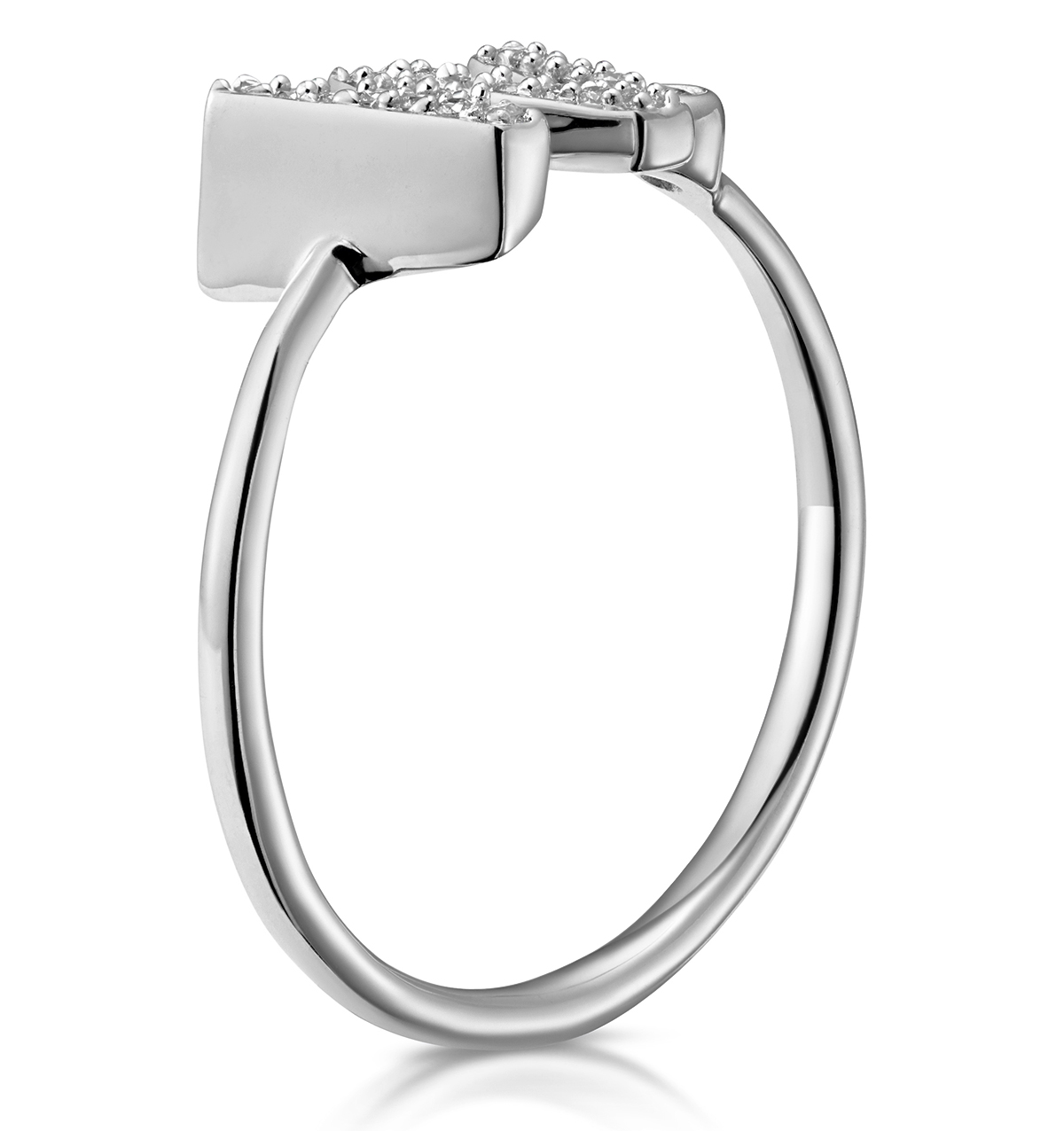 LAB DIAMOND INITIAL 'W' RING 0.07CT SET IN 925 SILVER - Image 3
