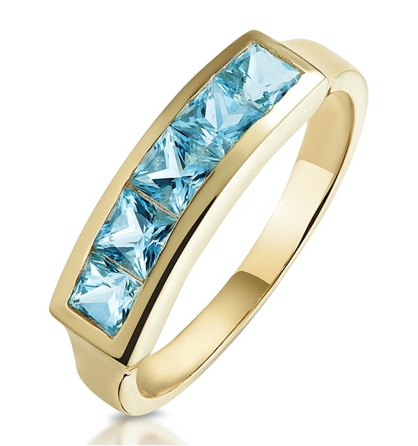 SKY BLUE TOPAZ 0.90CT 9K GOLD RING