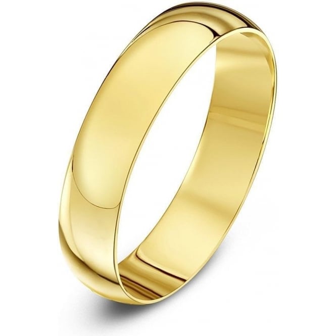 18ct Yellow Gold Light D 4mm Wedding Ring