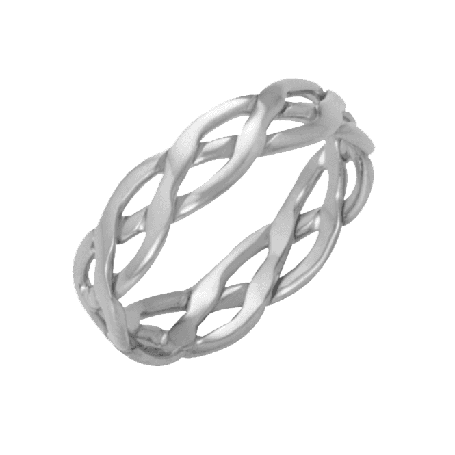 9ct White Gold 5mm Celtic Wedding Ring