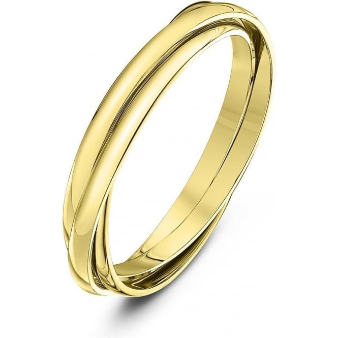9ct Yellow Gold 2mm Russian Wedding Ring