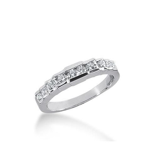 14k Gold Diamond Anniversary Wedding Ring 10 Round Brilliant Diamonds 0.32ctw 372WR155014K
