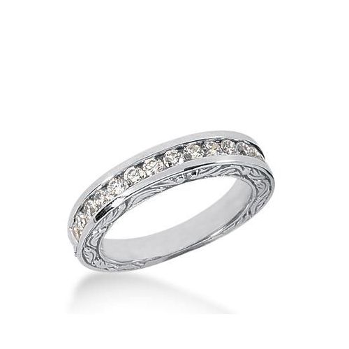 14k Gold Diamond Anniversary Wedding Ring 15 Round Brilliant Diamonds Total 0.53ctw 581WR232114k