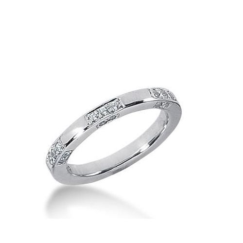 14k Gold Diamond Anniversary Wedding Ring 21 Round Brilliant Diamonds Total 0.53ctw 591WR234414k