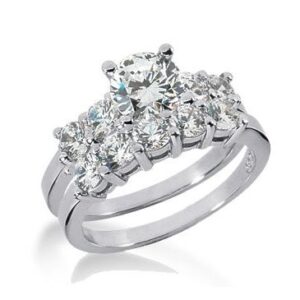 14K Gold Diamond Engagement Bridal Set 2.35ctw. 4007-14KENBR
