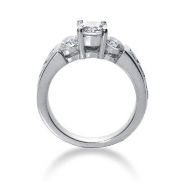Platinum Side Stone Diamond Engagement Ring 2.46 ctw 2003-ENGSSPLAT-6029