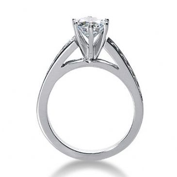 Platinum Side Stone Diamond Engagement Ring 1.40 ctw 2009-ENGSSPLAT-1024