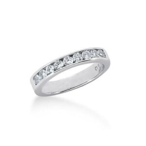 18K Gold Diamond Wedding Ring 9 Round Brilliant Diamonds 0.45ctw 213WR12318K
