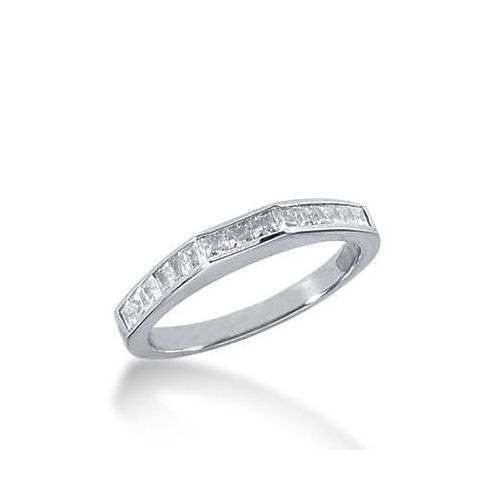 18K Gold Diamond Anniversary Wedding Ring 15 Princess Cut Diamonds 0.52ctw 229WR104718K
