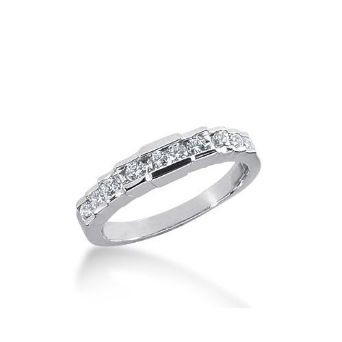 18k Gold Diamond Anniversary Wedding Ring 10 Round Brilliant Diamonds 0.32ctw 372WR155018K