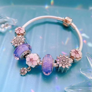 PANDORA 925 Silver Cat's Eye Beaded Female Bracelet Ornament Bracelet Lover Birthday Gift Goddess