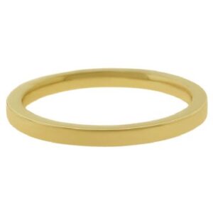 14k Yellow Gold 2mm Flat Comfort Fit Wedding Band Heavy Weight