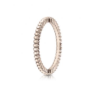 14k Rose Gold 2mm Gear Cut Design Band