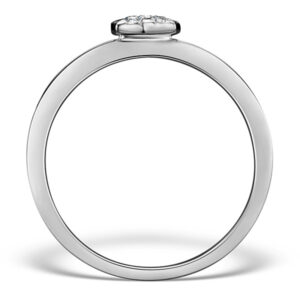 0.22CT DIAMOND AND 9K WHITE GOLD DAISY RING - E5817
