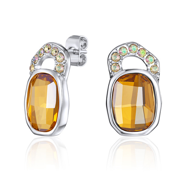 Ruby Earrings Embellished with Crystals from Swaro