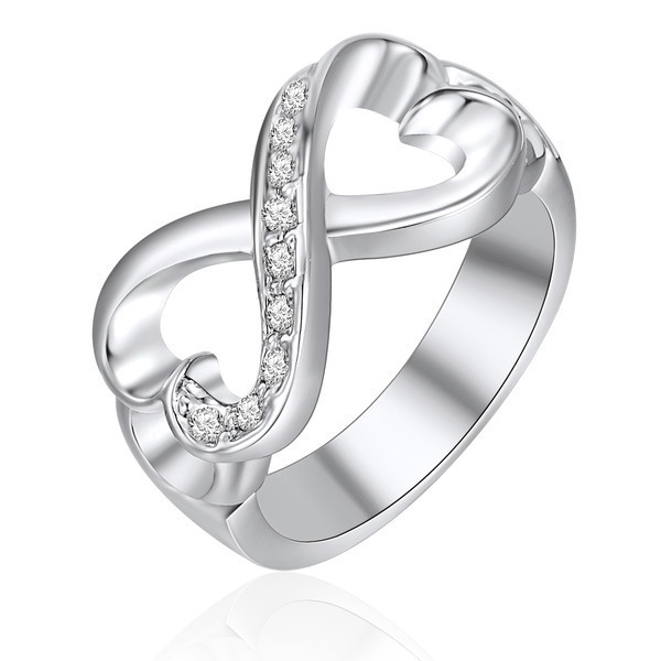 Infinite Heart Ring Embellished with Crystals from