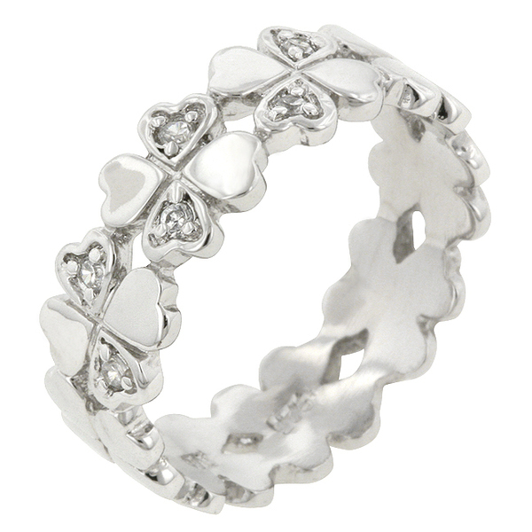 925 Silver Clover Ring