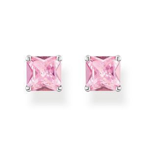 Pink Cubic Zirconia Stud Earrings
