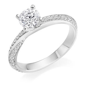 Platinum Diamond Solitaire Ring
