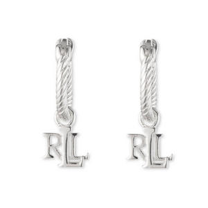 Silver Rope Huggie Drop Earrings