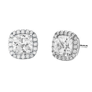 Brilliance Silver Cubic Zirconia Stud Earrings