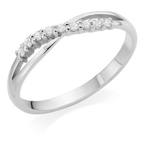 9ct White Gold Diamond Wedding Ring
