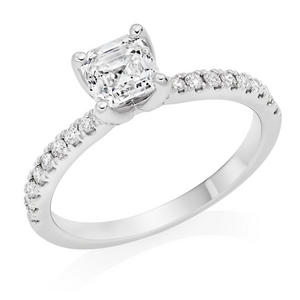 Bridget Platinum Diamond Royal Asscher Cut Solitaire Ring
