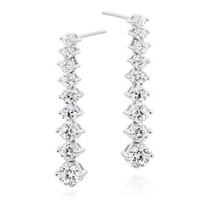 Silver Cubic Zirconia Drop Earrings