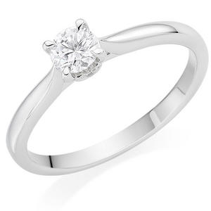 18ct White Gold Diamond Solitaire Ring