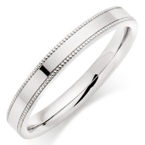 Platinum Vintage Ladies Wedding Ring