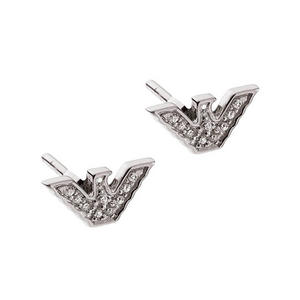 Silver Cubic Zirconia Unisex Earrings