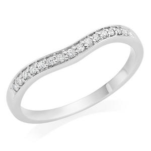 Platinum Diamond Shaped Wedding Ring