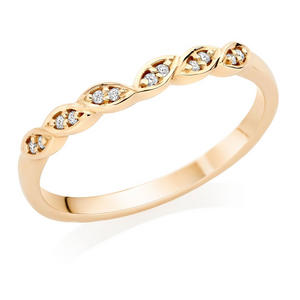 18ct Gold Diamond Vintage Wedding Ring