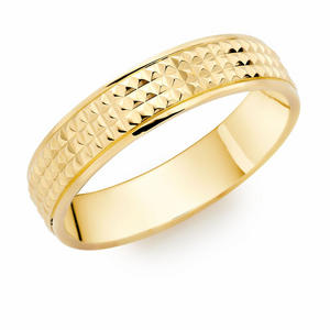9ct Gold Fancy Men's Wedding Ring