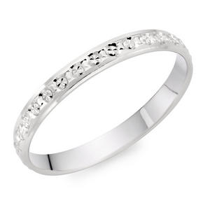 Platinum Sparkle Cut Wedding Ring