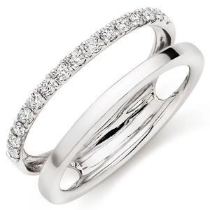 Platinum Diamond Silhouette Ring
