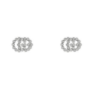 GG Running 18ct White Gold Diamond Earrings