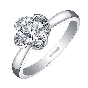 Wind's Embrace 18ct White Gold Diamond Solitaire Ring