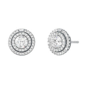 Silver Cubic Zirconia Stud Earrings