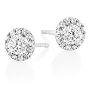 9ct White Gold Cubic Zirconia Stud Earrings